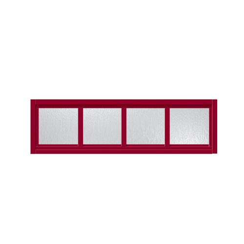 Överljus med spröjs Näs 13x4, Hallonröd, Cotswoldglas