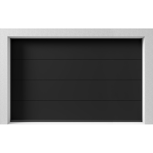 Garageport Takskjutport Modern Slät Svart, 3000x2125