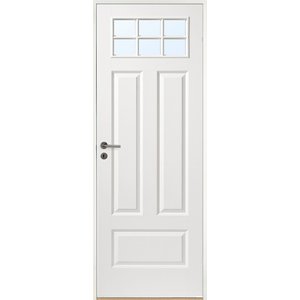 Innerdörr Gotland - Kompakt dörrblad med 4:spegel-indelning ink glasparti SP6 - Outlet