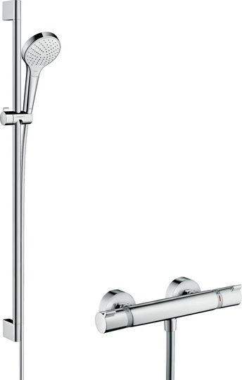 Hansgrohe Duschsystem Croma Select S Vario Med Ecostat Comfort - Krom / Vit