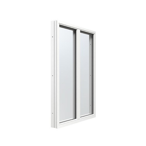 Energi Aluminium Fast fönster med mittpost 13, 4, Vit