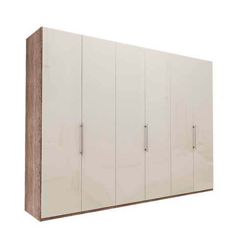Garderob Atlanta - Mörk rustik ek 236 cm, 300 cm, Utan kornisch / ram