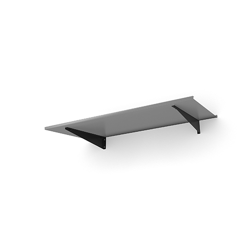 Entrétak Easy Collection - Flat Flat Svart, Silver aluminium, Flat Svart