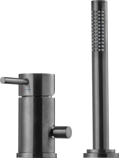Tapwell Badkarsblandare BI048 Borstad Black Chrome