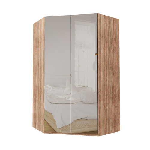 Walk-in garderober Atlanta garderob Spegel, 216 cm, Ljus rustik ek