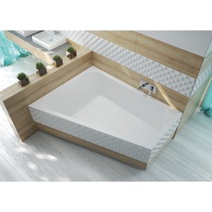 Badkar Trapezium för inbyggnad - Free Line | Vänstermodell | Djup 45cm