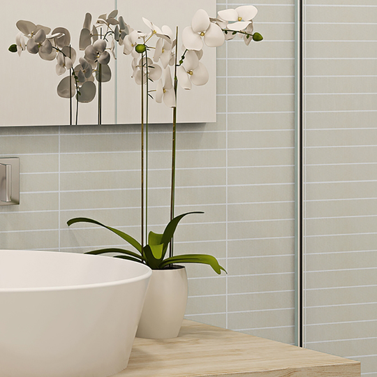 Klinkermosaik Arredo Anderstone Ivory Vit 3x15 cm