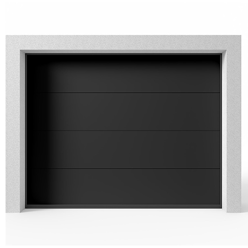 Garageport Takskjutport Modern Slät Svart, 2400x2125
