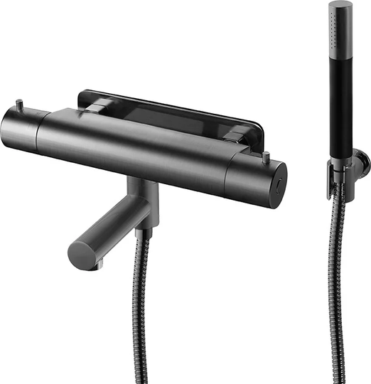 Tapwell Badkarsblandare Evo EVM026-160 Borstad Black Chrome