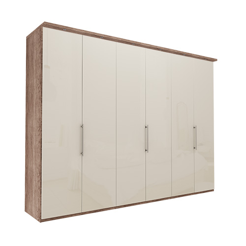 Garderob Atlanta - Mörk rustik ek 216 cm, 300 cm, Med kornisch