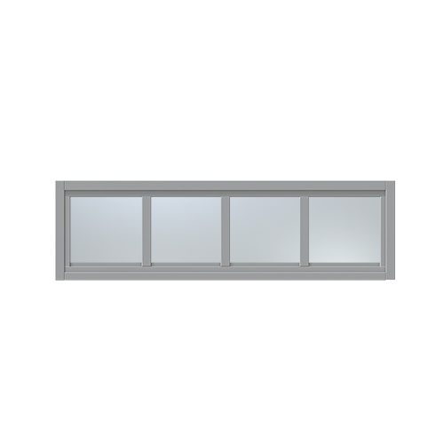 Överljus med spröjs Näs 12x5, Stengrå, Frostat glas
