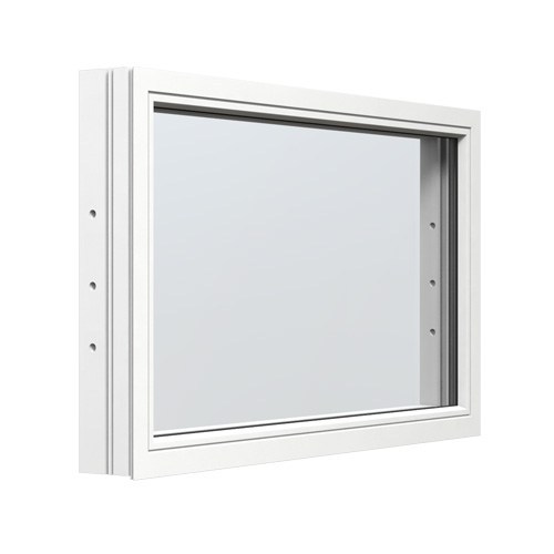 Energi Aluminium Fast fönster Vit, 13, 4