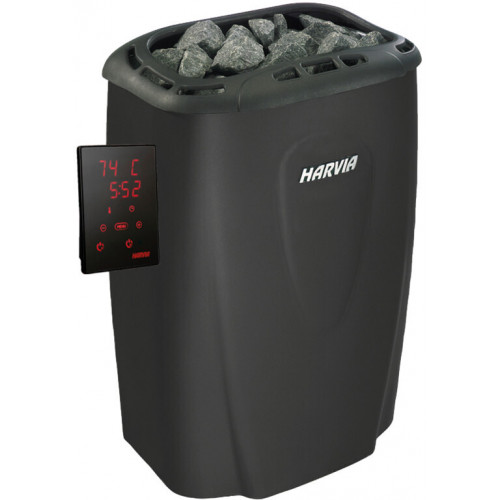 Harvia - Moderna V60XE Black med digital kontrollpanel - FRI frakt