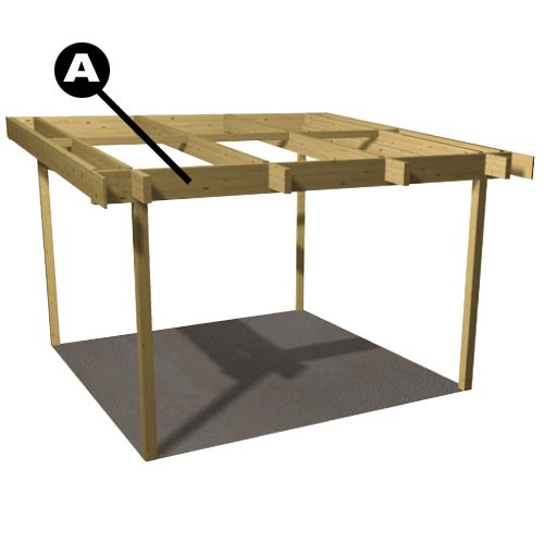 Limträdel Bärlina / frontbalk 90 x 225 x 5500 mm