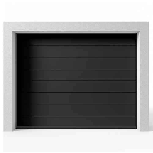 Garageport Takskjutport Modern Panel Svart, 2400x2000