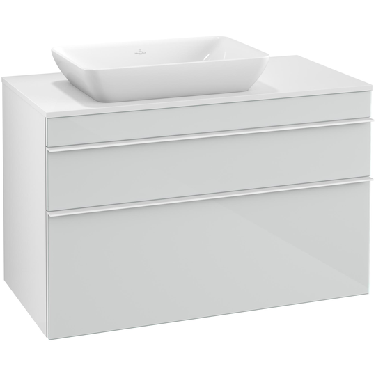 Tvättställsskåp Villeroy & Boch Venticello 96 cm med 2 Lådor för Ocentrerat Ytmonterat Tvättställ