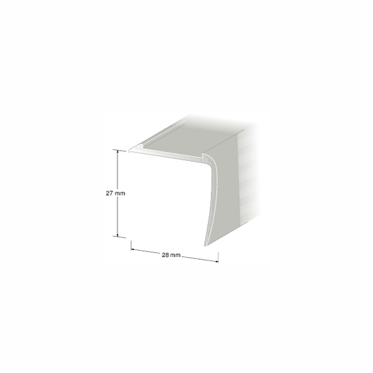 TRAPPNOS 28X27MM 100CM SILVER NR165 | Beijerbygg Byggmaterial
