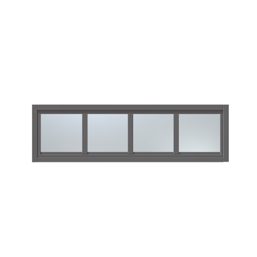 Överljus med spröjs Näs 9x3, Mörkgrå, Frostat glas