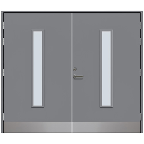 Slagport Stehag 2500 x 2000 mm, Askgrå, Klarglas