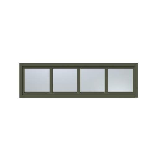 Överljus med spröjs Näs 9x3, Olivgrön, Frostat glas