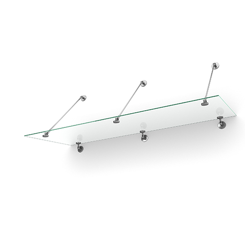 Entrétak Easy Collection - Tube Klarglas, 2000 mm, Klarglas