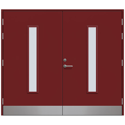 Slagport Stehag 2500 x 2000 mm, Röd, Frostat glas