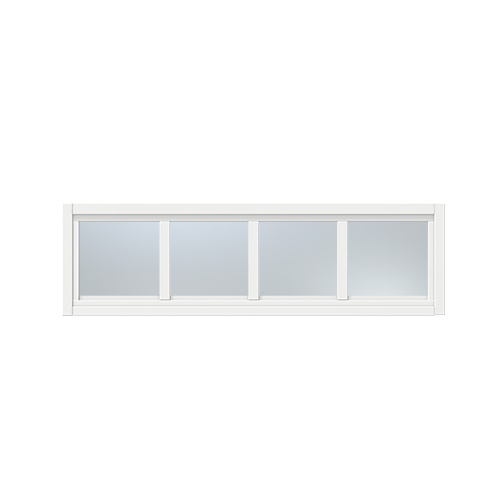 Överljus med spröjs Näs 10x5, Vit, Frostat glas