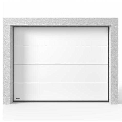 Garageport Takskjutport Modern Slät Vit, 2400x2125