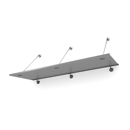 Entrétak Easy Collection - Tube Silver aluminium, 2000 mm, Silver aluminium