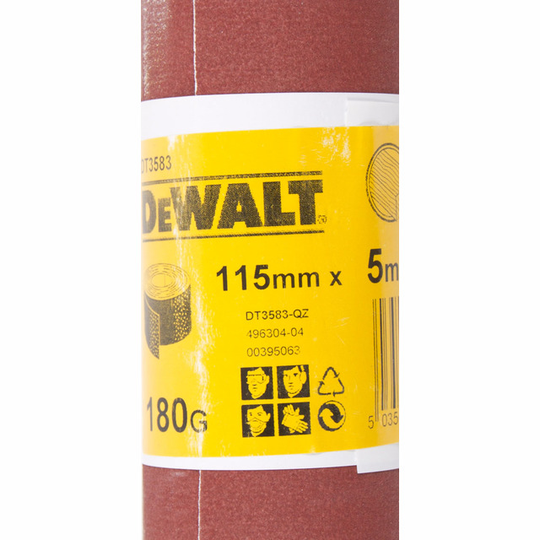 SLIPPAPPER RULLE 115MM 5M K180 DT3583 | Beijerbygg Byggmaterial