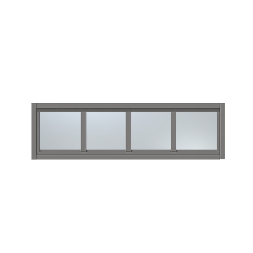 Överljus med spröjs Näs 10x4, Askgrå, Frostat glas
