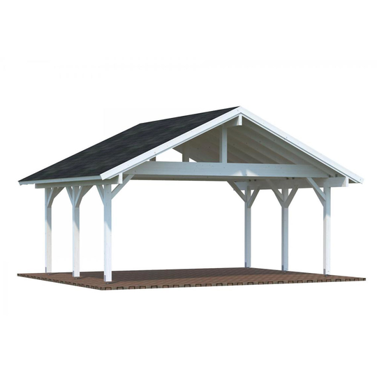 Carport Robert 11,7 - 20,6 m² Ingen, 20,6 m², Vit