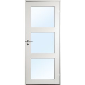 Innerdörr Öland - Massivt dörrblad med glas i 3:spegel-indelning - Outlet