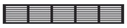 Temptech Ventilationsgaller 60 cm Svart