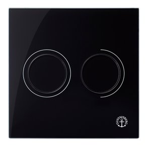Gustavsberg Väggtrycke Triomont XS pneumatisk duo glas, svart