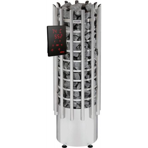 Harvia - Glow Steel 7kW med separat kontrollpanel - FRI frakt