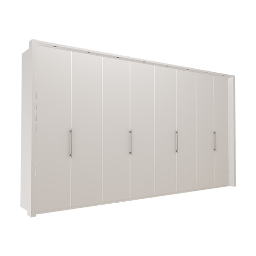 Garderob Atlanta - Vit 216 cm, 400 cm, Med ram