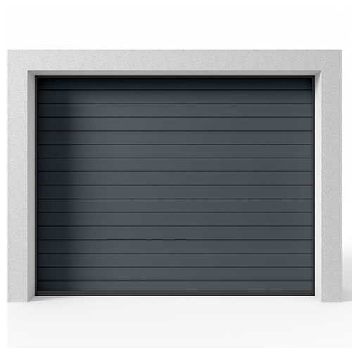 Garageport Takskjutport Modern Randig 2400x2000, Antracitgrå