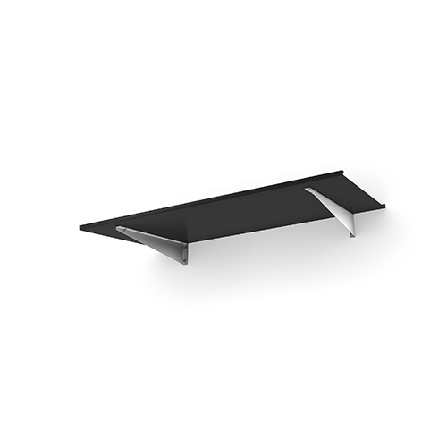 Entrétak Easy Collection - Flat Flat Vit, Svart aluminium, Flat Vit