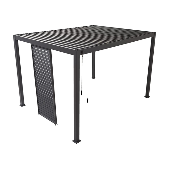 för Pergola Aluminium Skärm till 4-metersvägg, 123,5cm Antracit