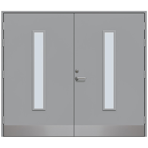 Slagport Stehag 2400 x 2000 mm, Stengrå, Klarglas