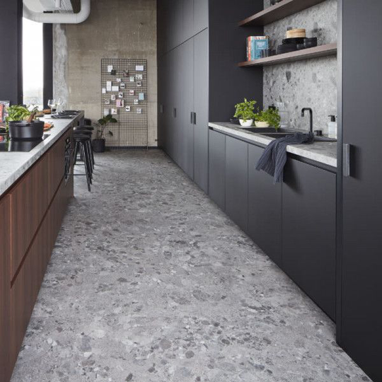 Vinylgolv BerryAlloc Pure Click 55 Stone Terrazzo Light Grey