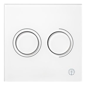 Gustavsberg Väggtrycke Triomont XS pneumatisk duo glas, vit