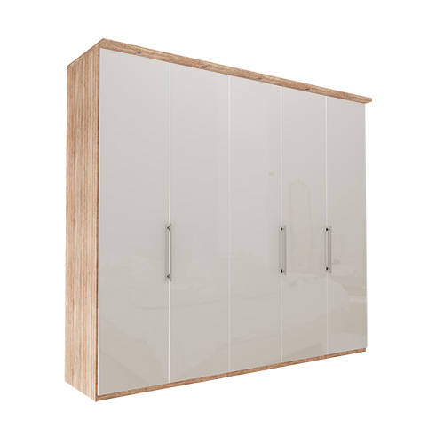 Garderob Atlanta - Ljus rustik ek 236 cm, 250 cm, Med kornisch