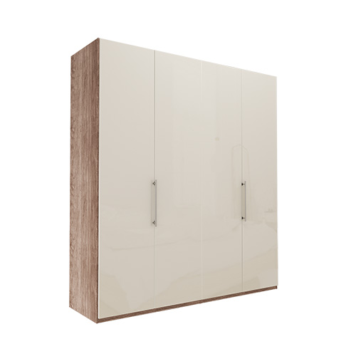 Garderob Atlanta - Mörk rustik ek 216 cm, 200 cm, Utan kornisch / ram