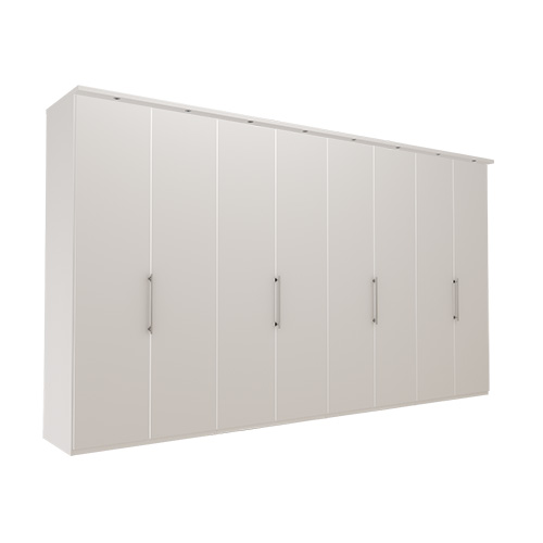 Garderob Atlanta - Vit 236 cm, 400 cm, Med kornisch