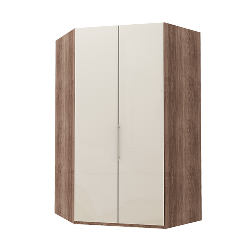 Walk-in garderober Atlanta garderob 236 cm, Mörk rustik ek, Magnolia glas
