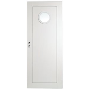 Skjutdörr Öland - 1-spegel - Runt glas - Massiv - Outlet