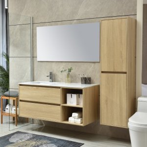 Badrumsmöbler Berlin - 120x46 - Tvättställ med spegel