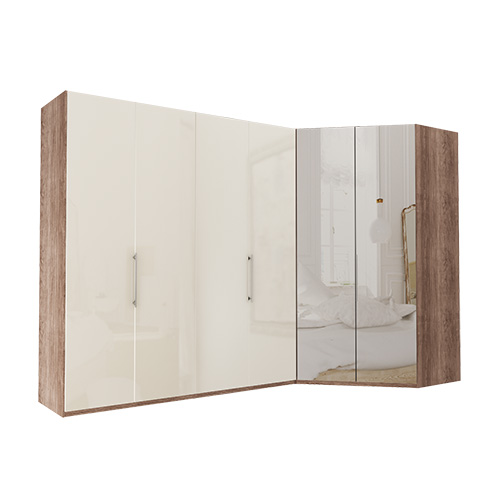 Garderob Atlanta - Mörk rustik ek 236 cm, 200 cm, Walk-in